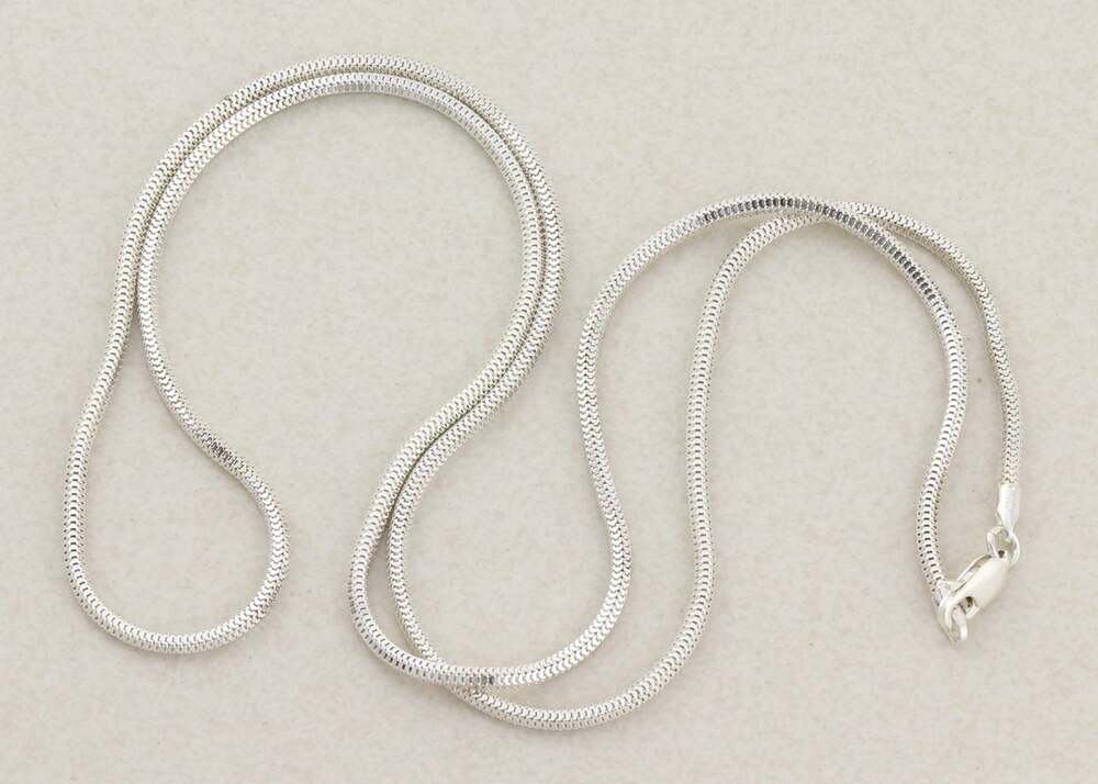 Sterling Silver Lightweight Snake Chain Necklace Long 24" inch